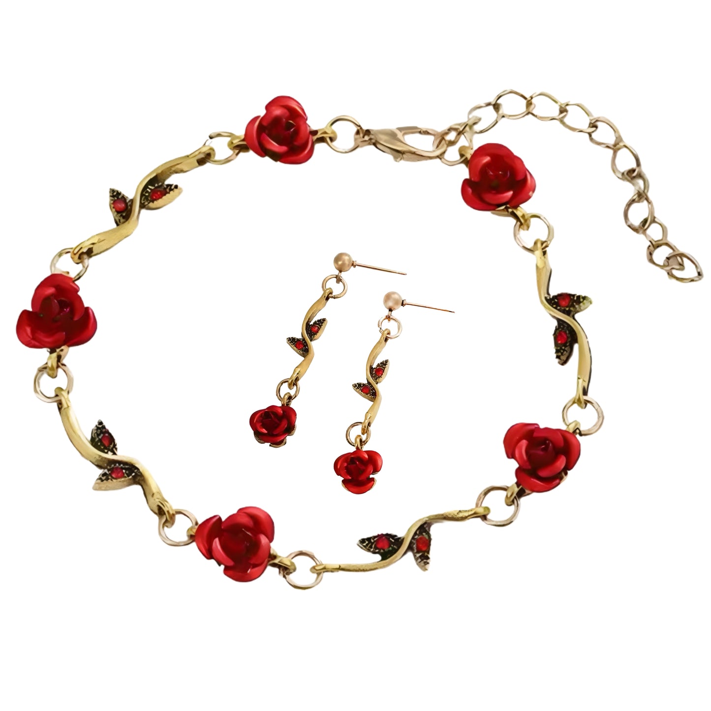 Loving Roses Aretes y Brazalete