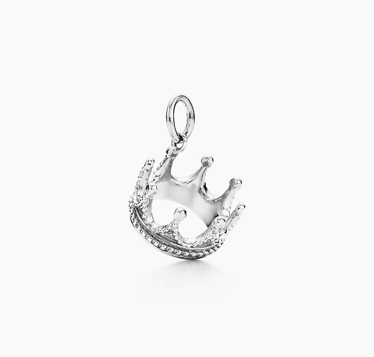 Collar Crown Charm in Silver