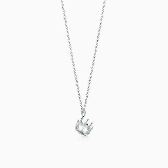 Collar Crown Charm in Silver