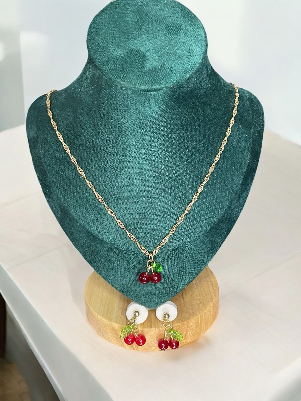 Cherry Necklace & Earrings